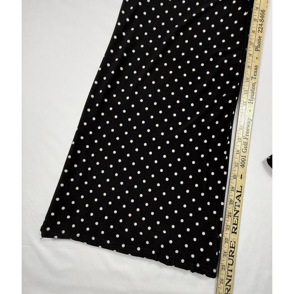 Lauren Ralph Lauren Polka Dot Wide Leg Jumpsuit Black White Sz 2 short sleeve - Picture 14 of 16